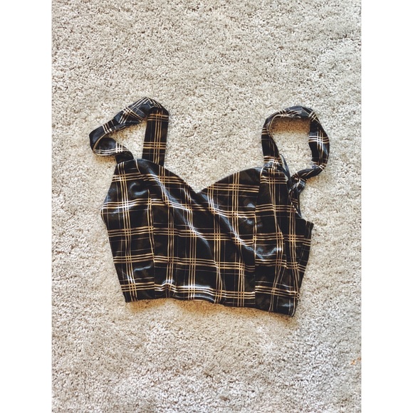Tops - Black-Gold Pattern Cami Top